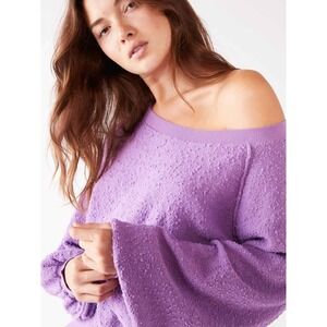 Free People Found My Friend Pullover Sweater Lilac Purple Size Medium